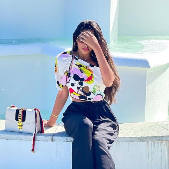 LAST ONE 🌺 NWT ZARA Asymmetrical Multicolored Top - Picture 14 of 16